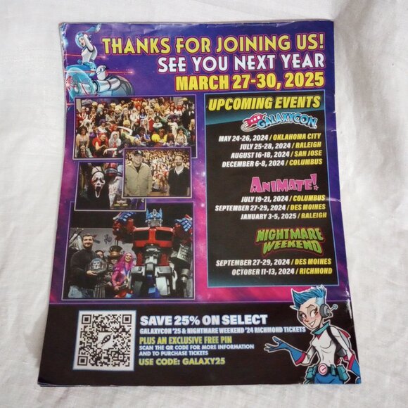 GalaxyCon Richmond 2024 Official Convention Program Booklet & Bag, Pre-Owned - Picture 3 of 5
